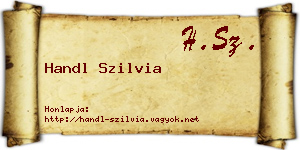 Handl Szilvia névjegykártya